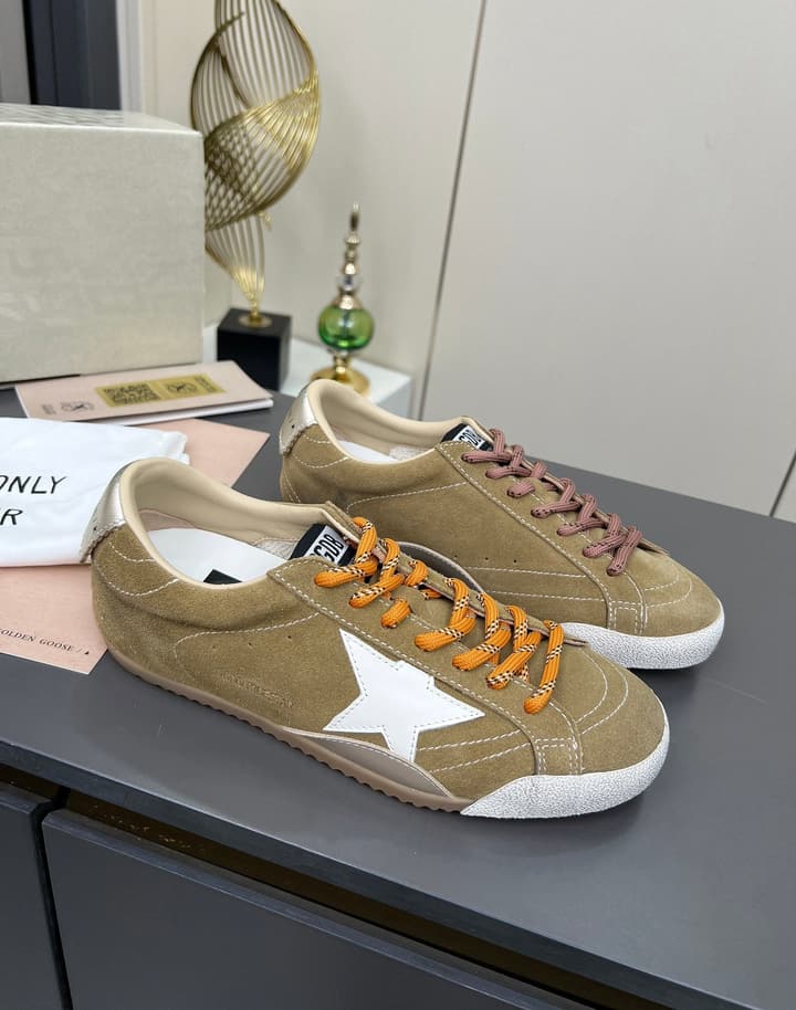 Golden Goose GGDB Star Distressed Sneakers in Black Suede