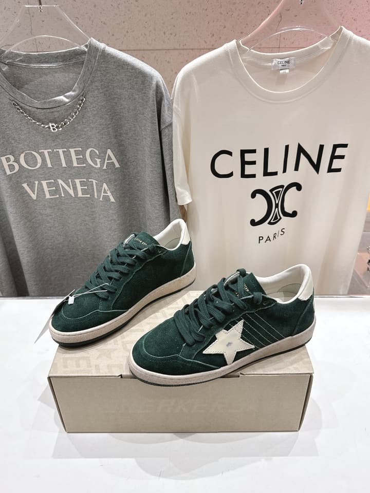 Golden Goose Distressed Sneakers in Light Pink