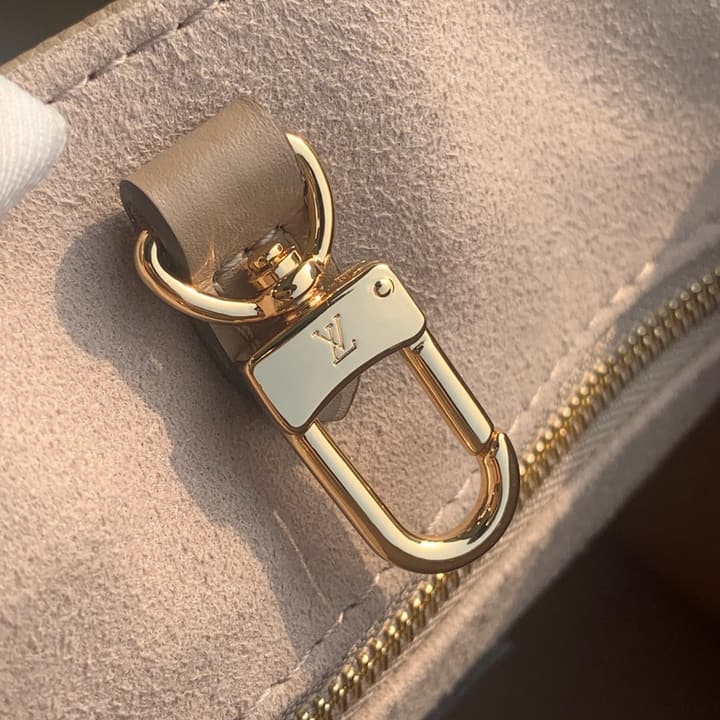 Louis Vuitton Onthego Small Tote Bag in Light Taupe Monogram Empreinte