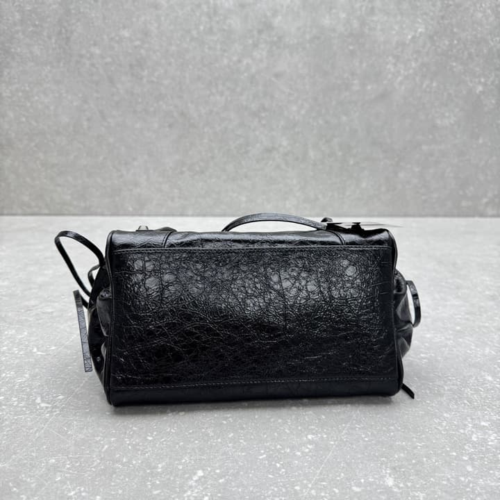 Balenciaga Le City Bowling Bag – Qixi Limited Edition in Black Oil Wax Leather