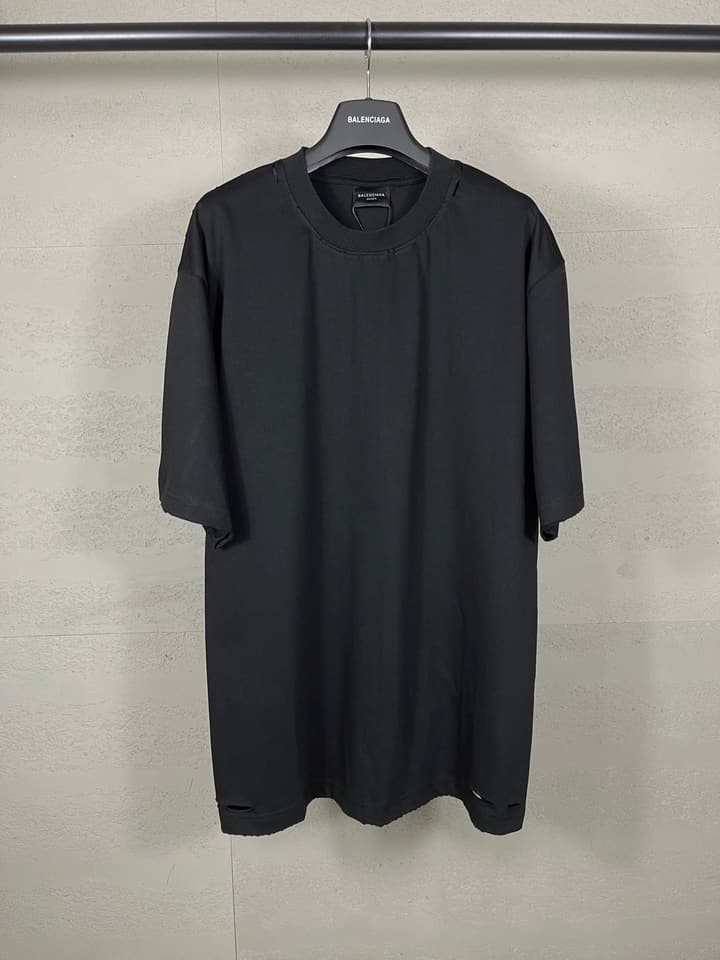 Balenciaga Paris Art Print Distressed T-Shirt – 25SS in Black