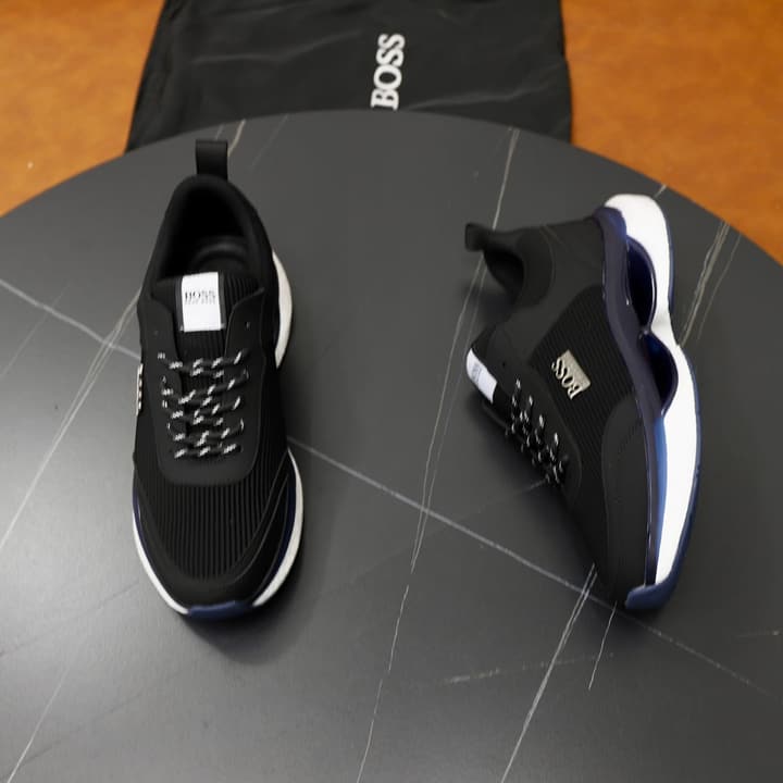 Boss 2024 Knit Sneakers – New Collection in Black Knit