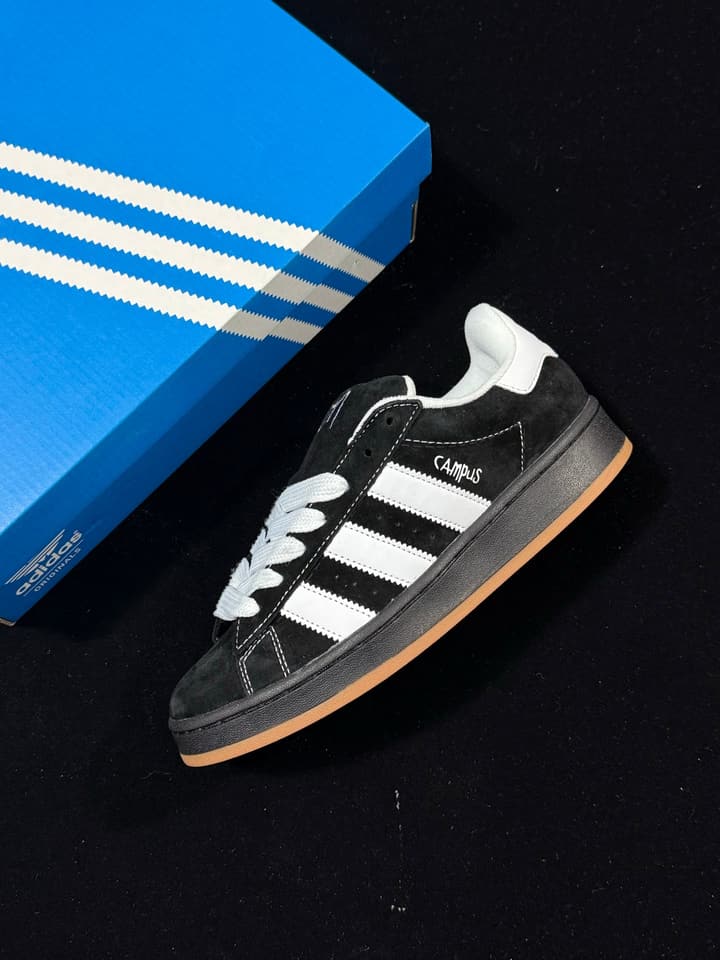 Adidas Originals Campus 00s Low-Top Sneakers in Black & White