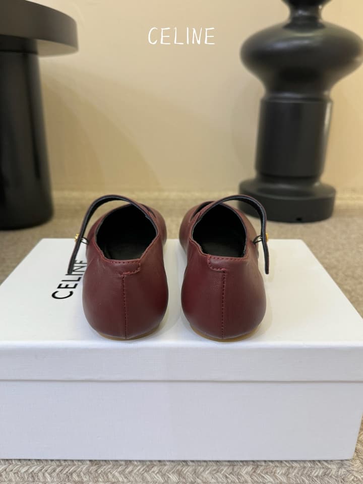 Celine Mary Jane Flat Loafers in Black