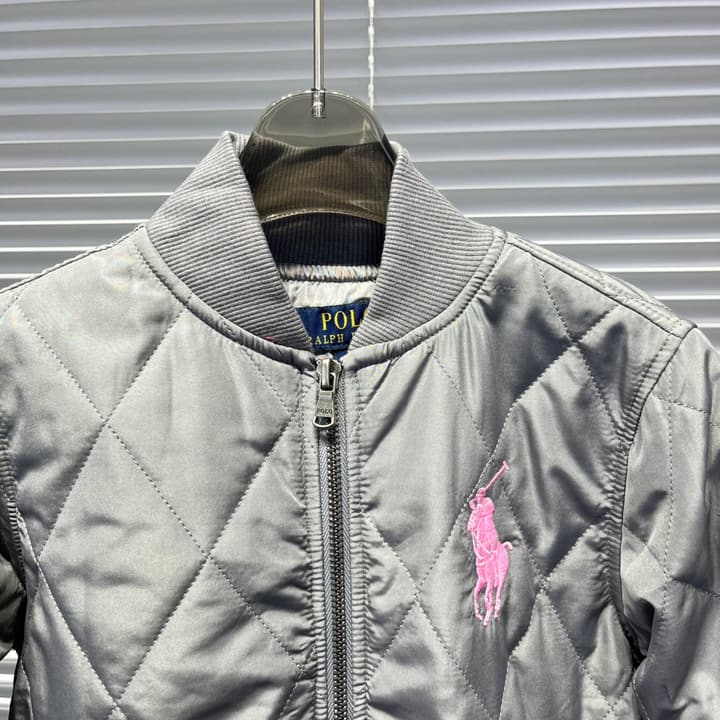 Ralph Lauren Embroidered Pony Puffer Jacket in Classic Black With Yellow Logo
