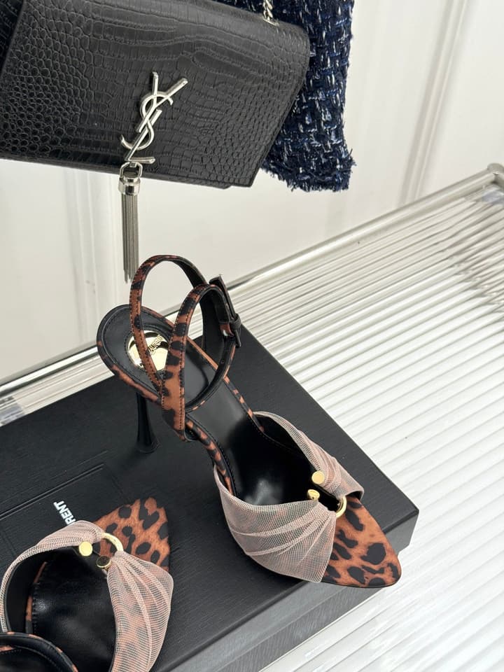 Saint Laurent High-Heel Sandals – 25SS in Black Suede