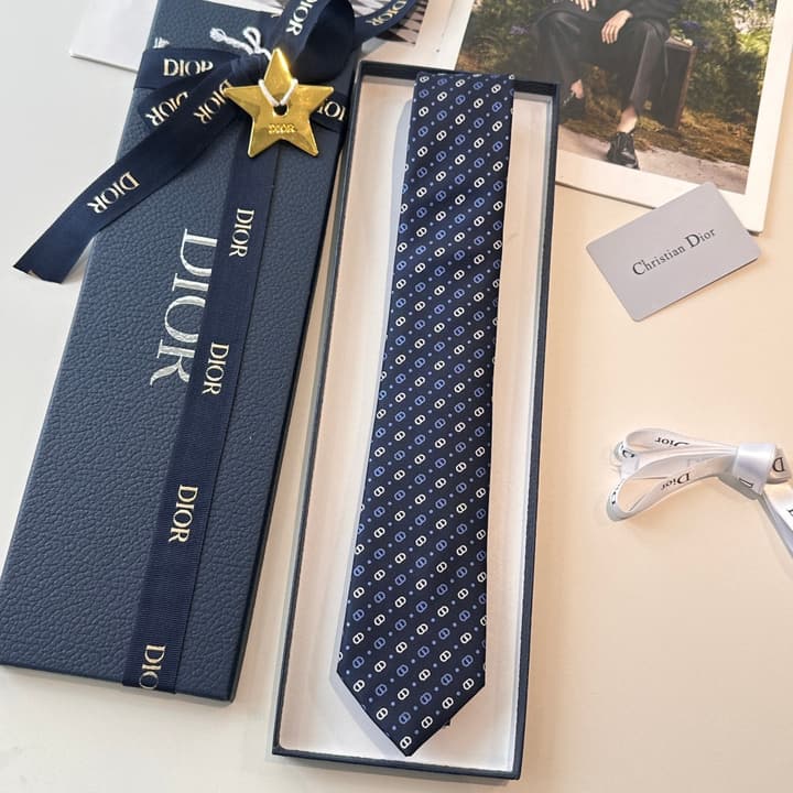 Dior Men's Logo Tie in Black