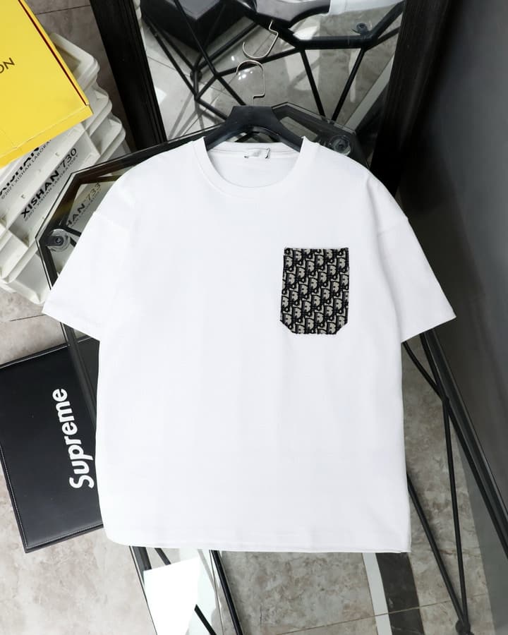 Dior Classic Jacquard Pocket Striped T-Shirt – 2024SS in Classic Black