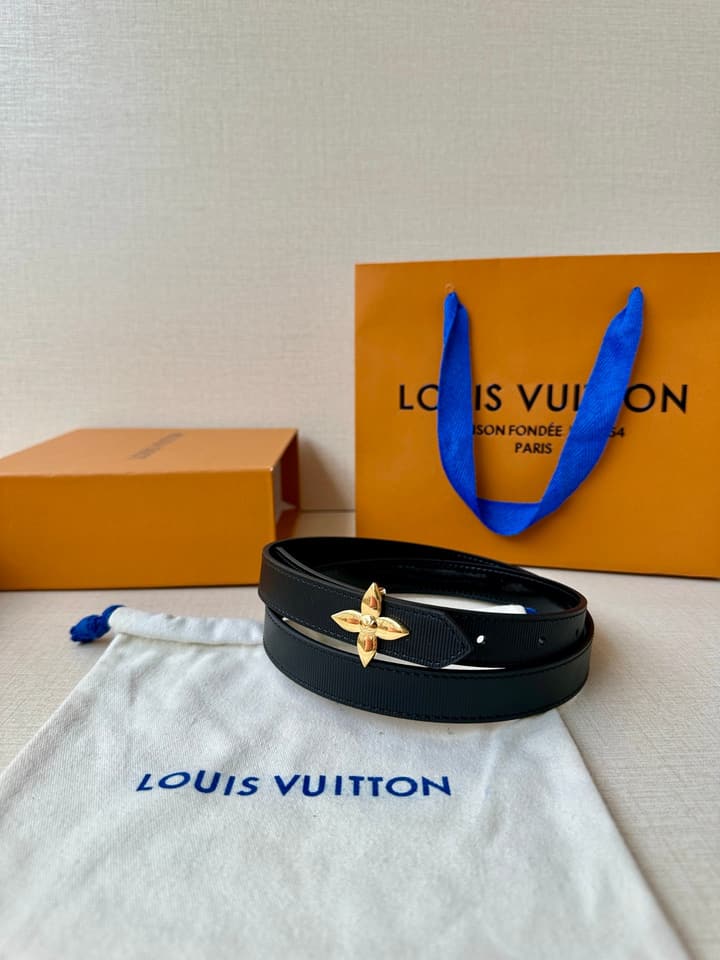 Louis Vuitton Iconic Reversible Monogram Belt in Gold Hardware