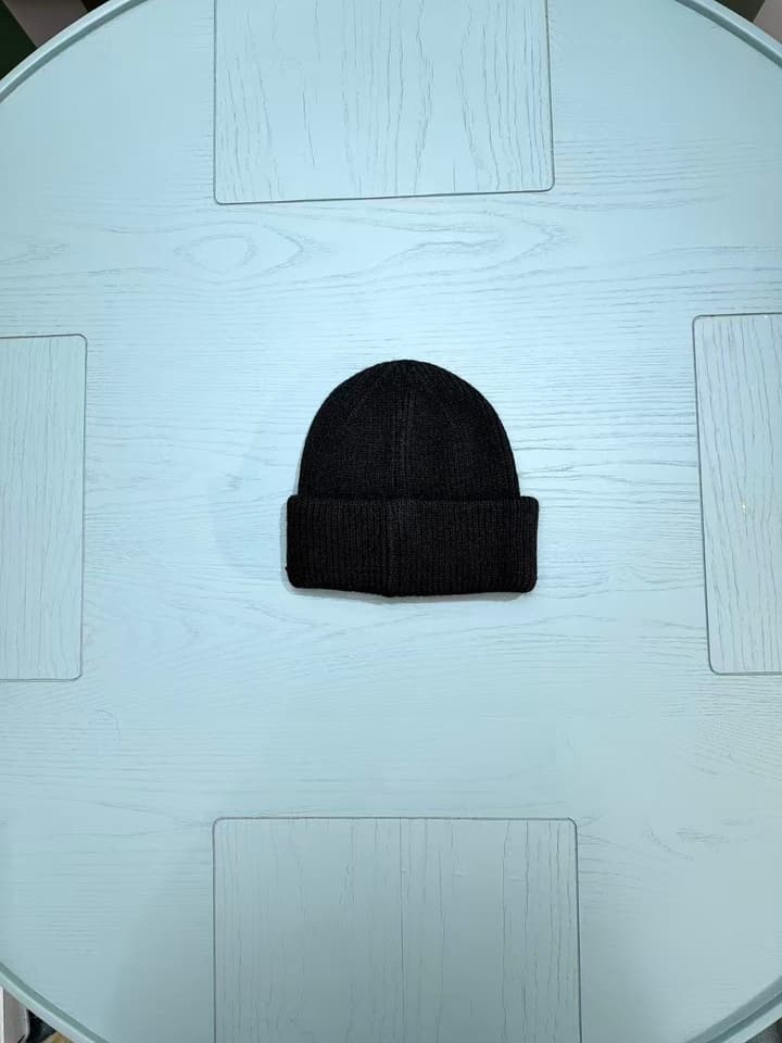 Moncler Classic Jacquard Knit Beanie – Kids Collection – 25FW in Classic Black Beanie