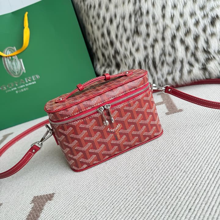 Goyard Muse Mini Vanity Case in Bright Orange Goyardine