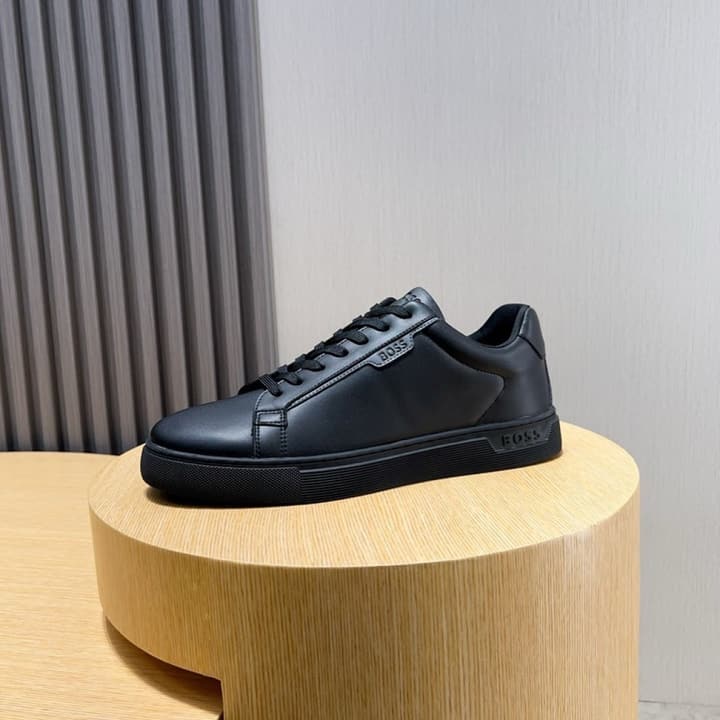 Boss Classic Driving Shoes in Black With Polished Toe