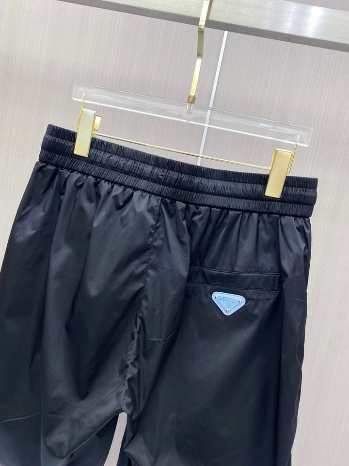 Prada Quick-Dry Drawstring Beach Shorts – Spring/Summer 2026 Collection in Black