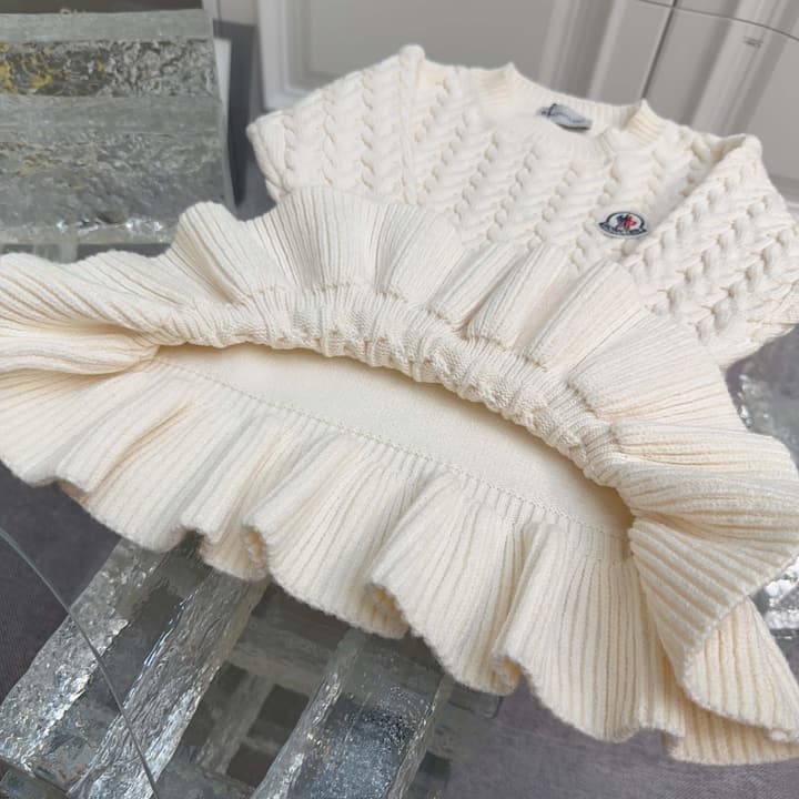 Moncler Kids Cable Knit Mermaid Dress – Kids Collection in Cable Knit Cream