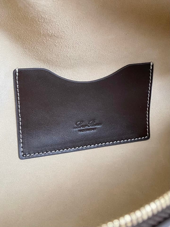 Loro Piana L23 Flat Grain Shoulder Bag in Beige