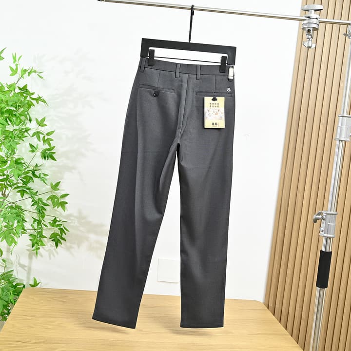 Zegna Men's Tailored Wool Blend Business Trousers – 2025FW in Business Grey