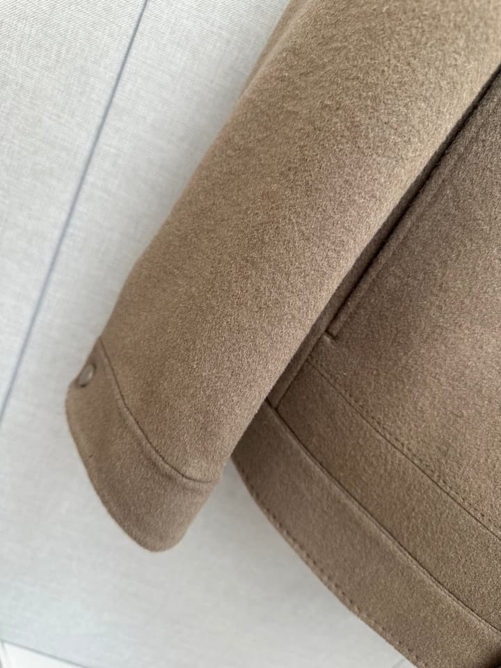 Zegna Italian Luxury Wool Coat in Camel Beige