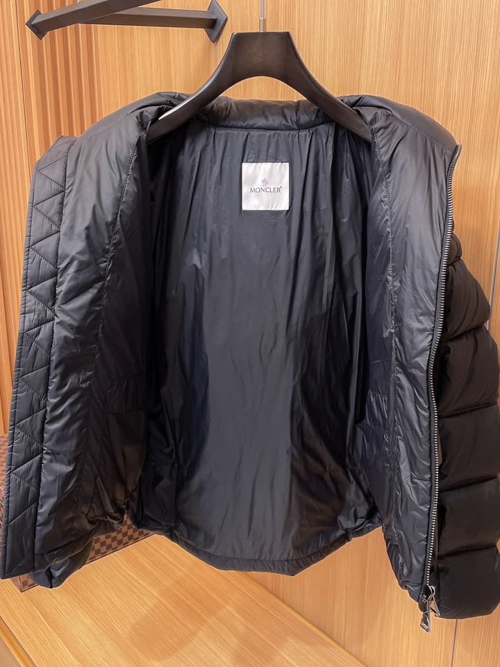 Moncler Stand Collar Embossed Down Jacket – Limited Edition in Black
