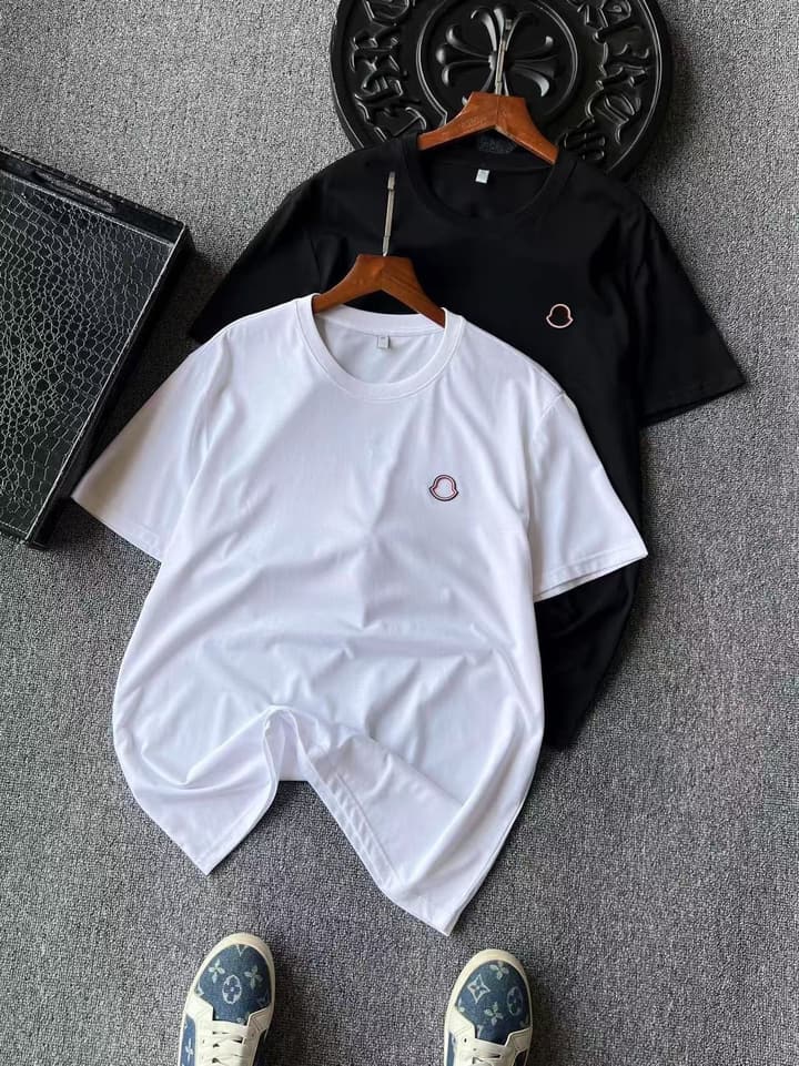 Moncler Mulberry Silk 3D Logo T-Shirt – 2025 Collection in Black