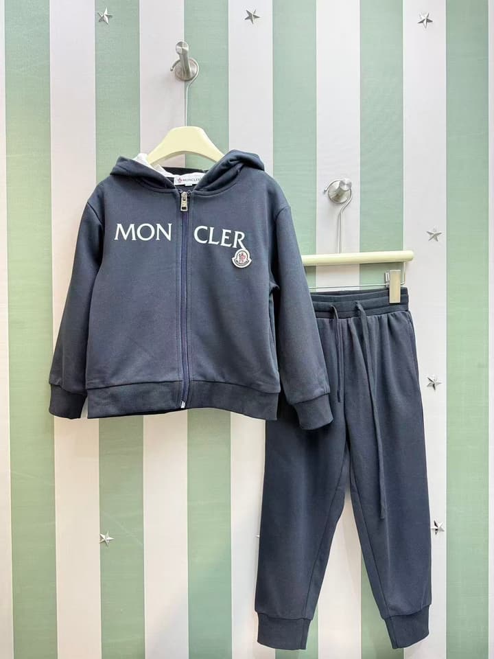 Moncler Kids Long Sleeve Cardigan Tracksuit Set – Kids Collection – 25FW in Dark Slate Blue Tracksuit