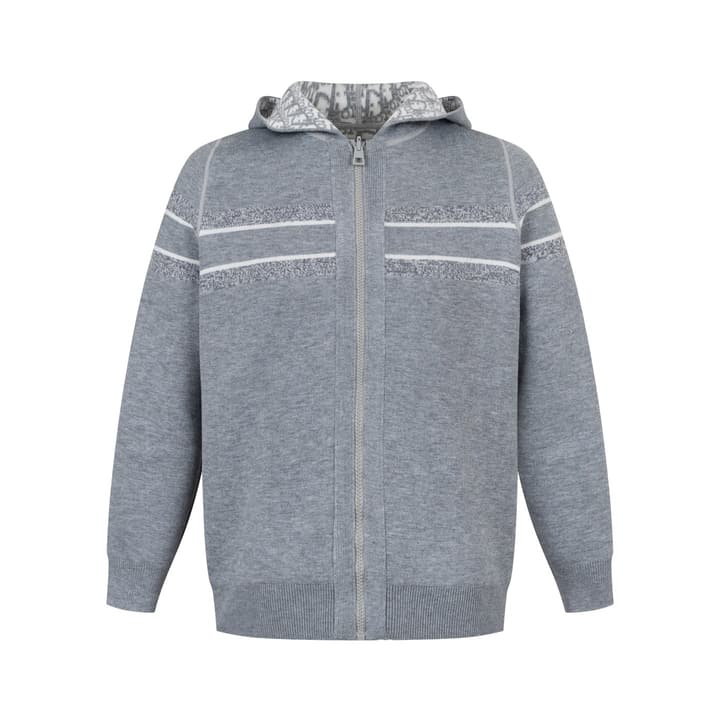 Dior Reversible Jacquard Cashmere Hooded Cardigan – 20SS in Blue