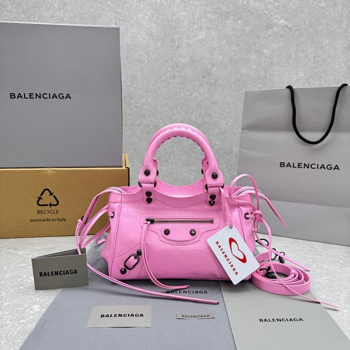 Balenciaga Le City Bowling Bag – Qixi Limited Edition in Black Oil Wax Leather