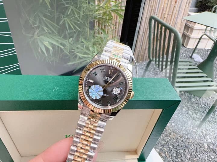 Rolex Datejust Two-Tone Green Watch