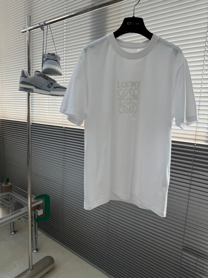 Loewe Appliqué Embroidered Cotton T-Shirt in Black