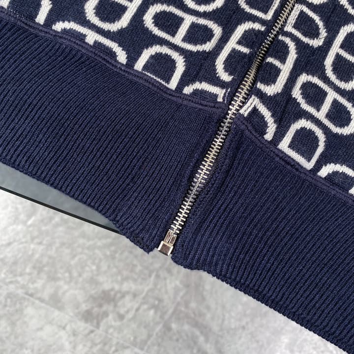 Hermès Classic Jacquard Cashmere Hooded Cardigan in Dark Jacquard Pattern