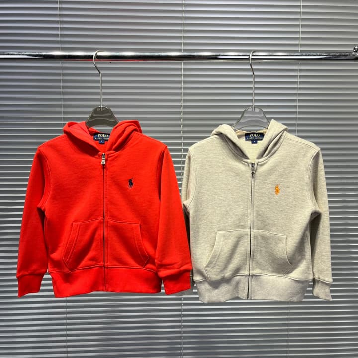 Ralph Lauren Thin Hooded Cardigan Jacket – Kids Collection in Bright Red Cardigan