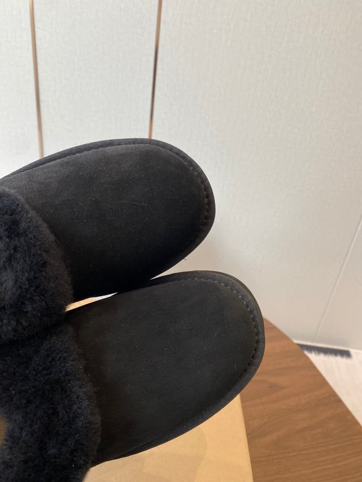 UGG Tazzler Sheep Wool Slippers – Autumn/Winter Collection in Black Suede