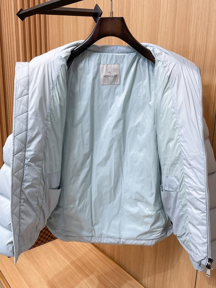 Moncler Stand Collar Embossed Down Jacket – Limited Edition in Black