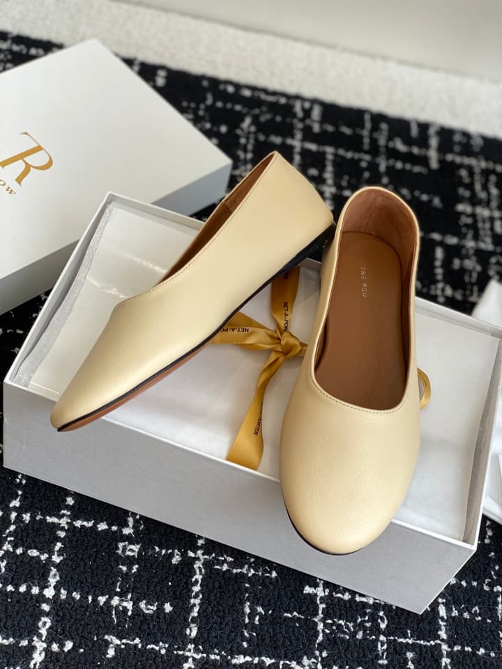 The Row Mary Jane Ballet Flats – 25SS Spring/Summer Collection in Charcoal