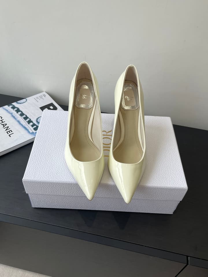 Dior Pointed High-Heel Pumps – 25SS Spring/Summer Collection in Patent Burgundy