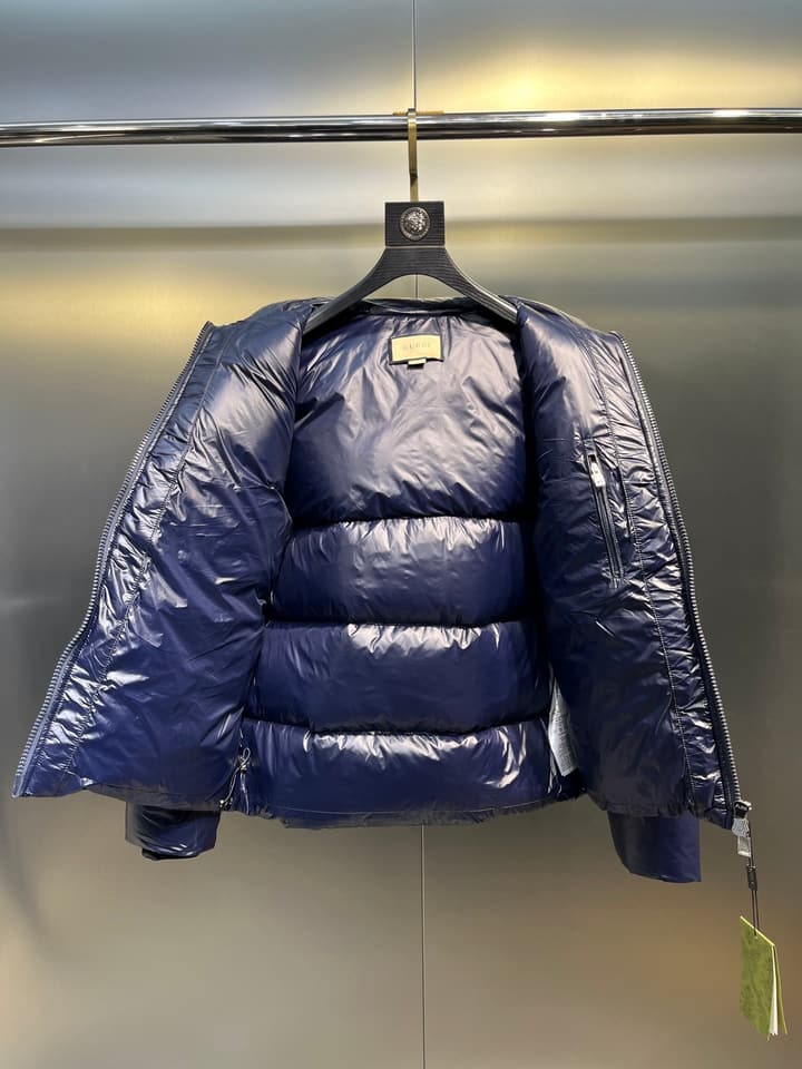 Gucci Down Puffer Jacket in Gold