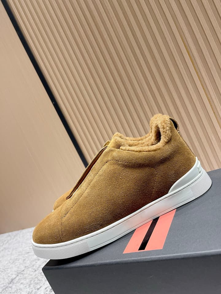 Zegna Triple Stitch Low-Top Casual Shoes – 2025SS in Black Leather