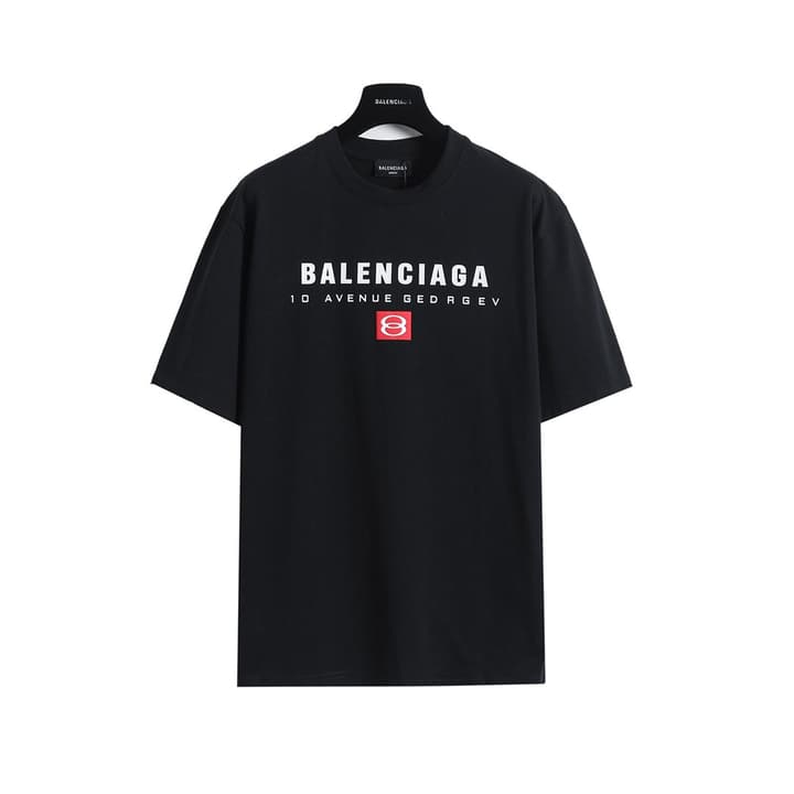 Balenciaga Red Double Ring Foam Print T-Shirt – 26SS in Black