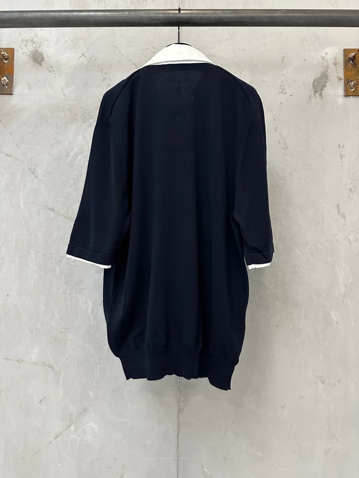 Louis Vuitton Button Pullover Polo Shirt – 24SS in Navy Blue
