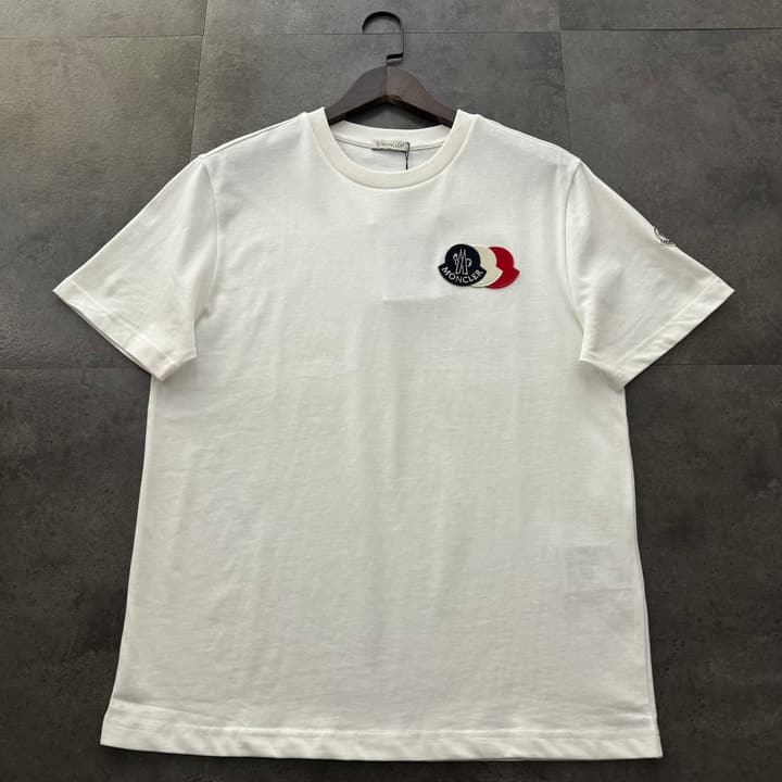 Moncler Triple Logo Short-Sleeve T-Shirt – 2026SS in Navy Blue