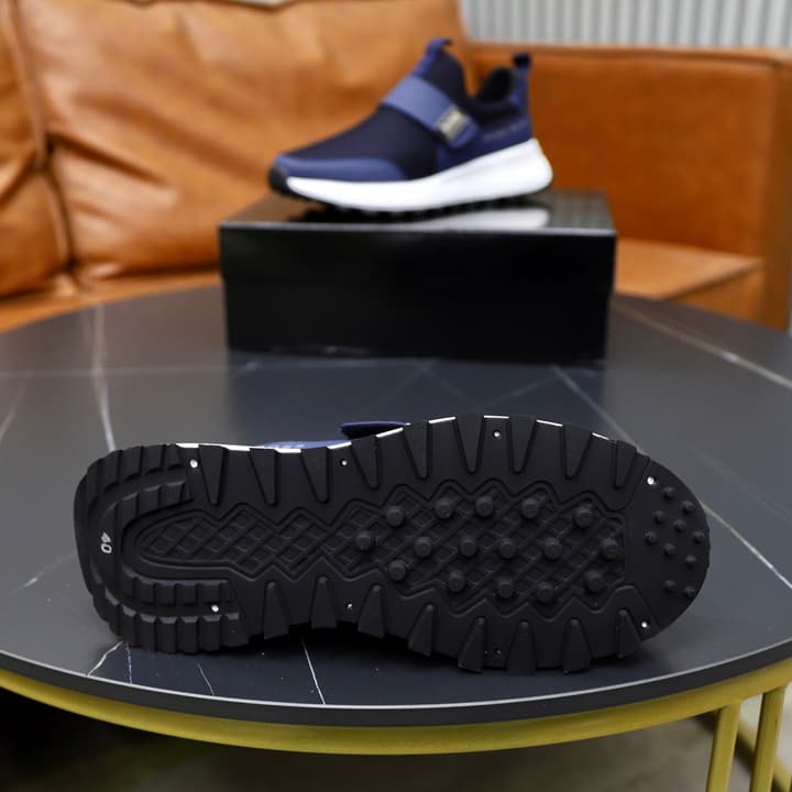 Boss Men's Knit Sneakers in Black Laced
