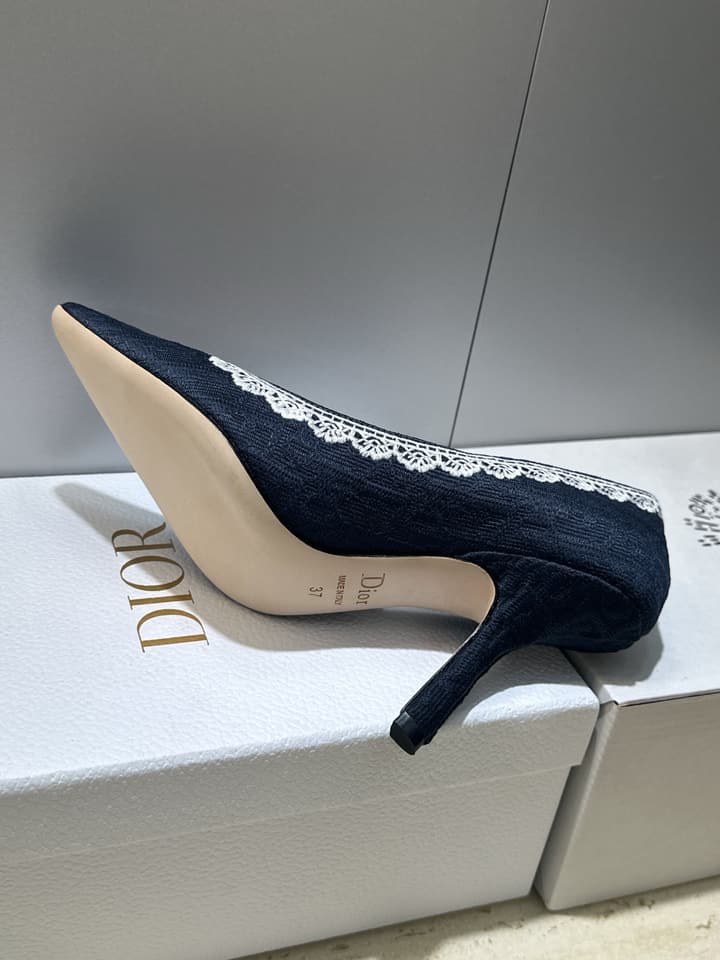 Dior J'Adior Dentelle Jelly Bow Pumps – 2026 Early Spring Collection in Black 6.5cm Heel