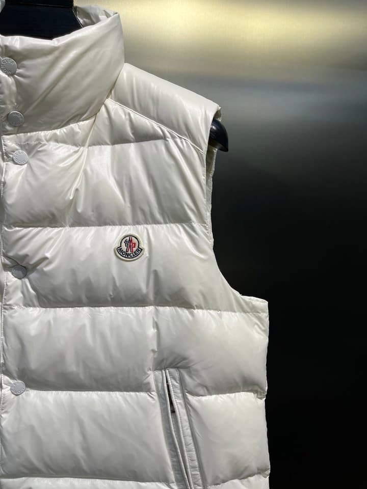 Moncler Unisex Down Vest in Gold