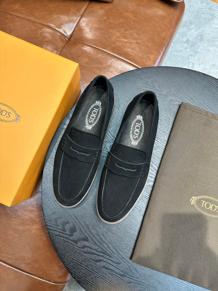 Tod's Suede Calfskin Loafers