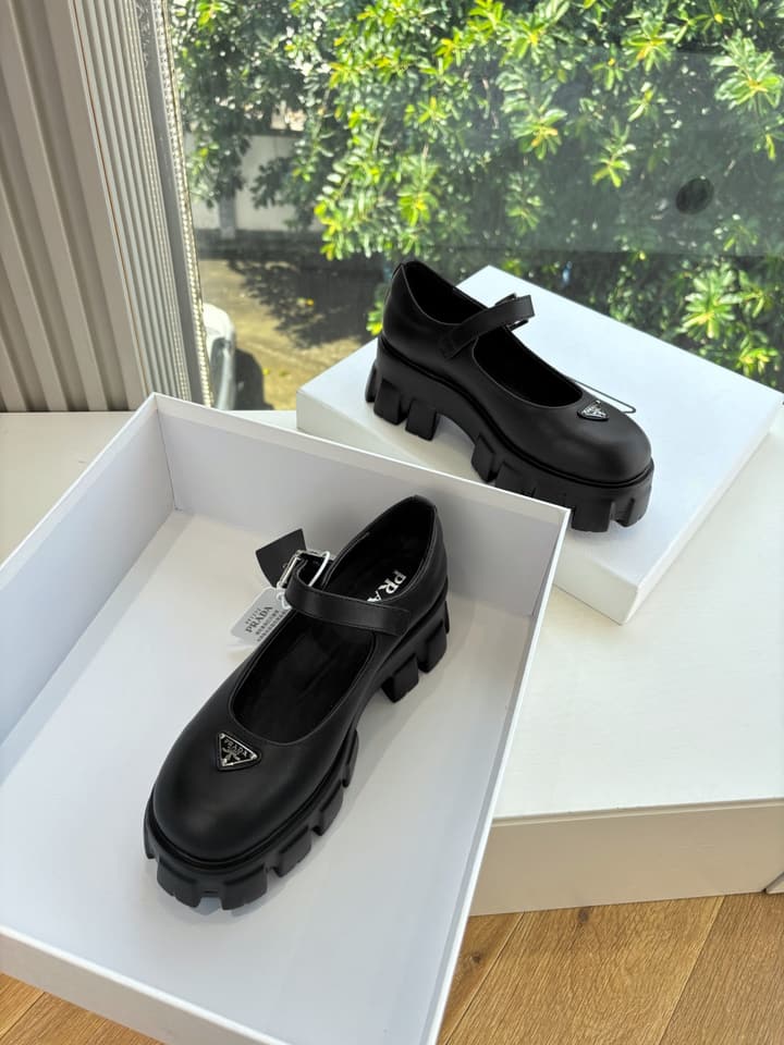 Prada Monolith Platform Mary Jane Loafers – 25FW in Assorted Leather & Suede Collection
