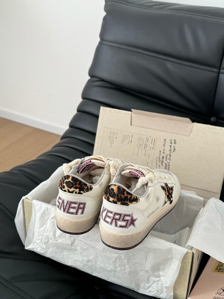 Golden Goose Graffiti Distressed Sneakers – 2024 Collection in Off-white Grey