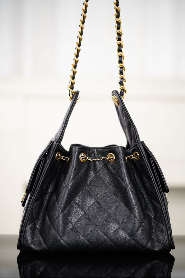 Chanel 25S Small Hobo Drawstring Bucket Bag