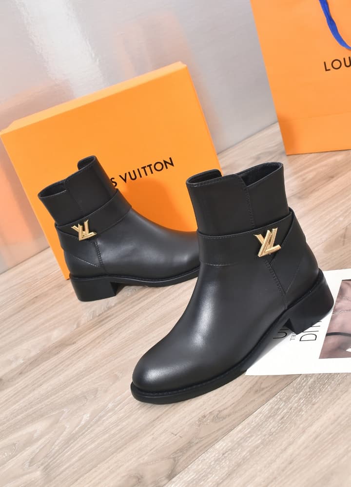 Avant-Garde Footwear Co. Classic Calfskin Boots in Black Monogram Buckle Boot