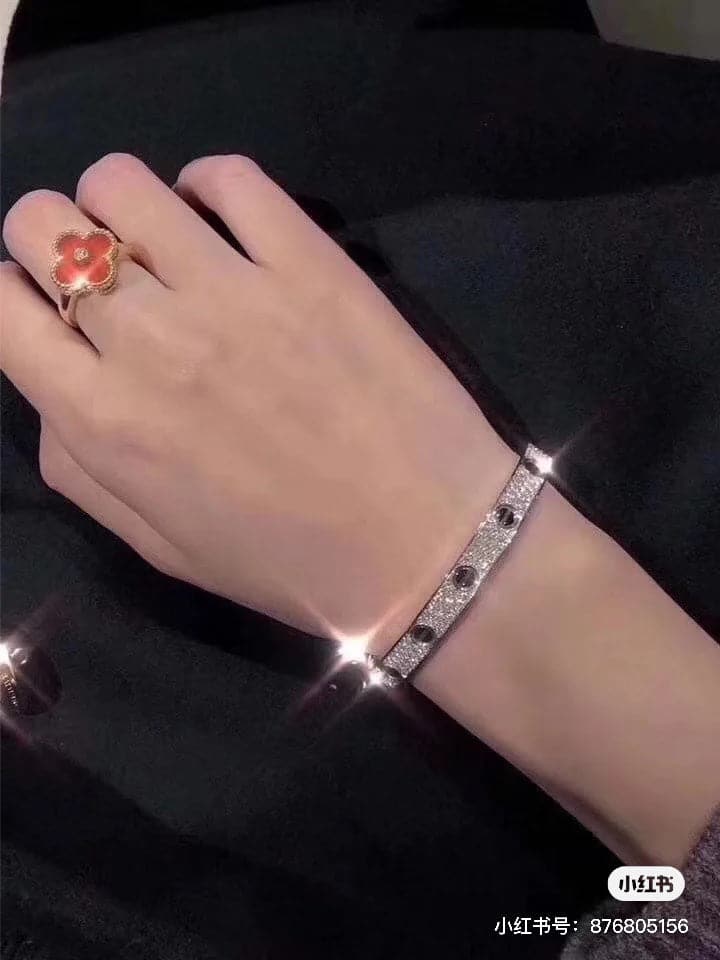 Cartier LOVE Pave Bracelet in Rose Gold Tone Bracelet