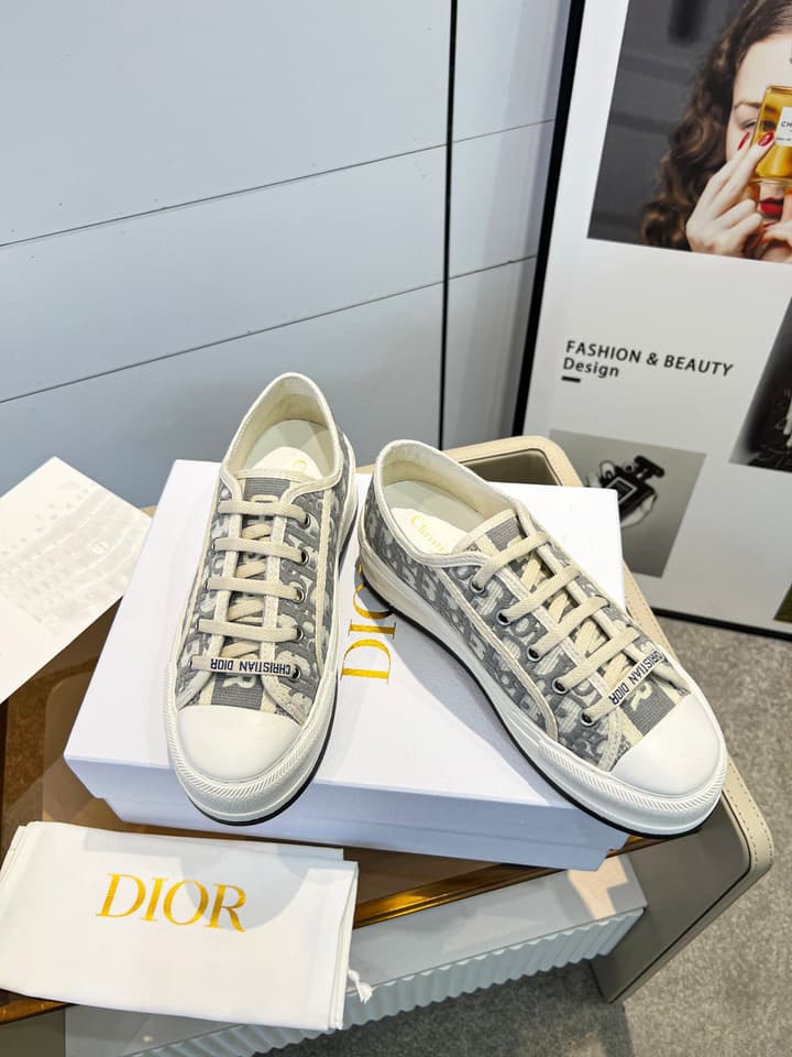 Dior Spring/Summer Runway Platform Sneakers in Black Oblique Pattern