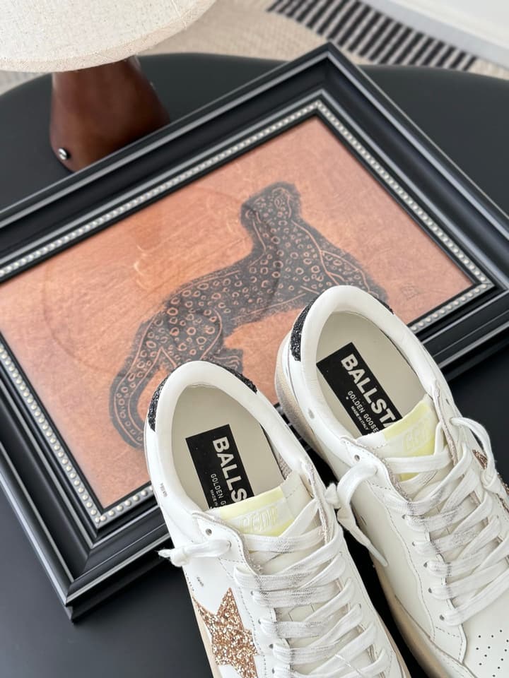 Golden Goose Graffiti Distressed Sneakers – 2024 Collection in White With Plain Laces